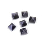 Fiber-Optic Cabochon - Pyramid Top 06x6MM CAT'S EYE GREY