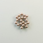 Czech Glass Pearl No-Hole Ball - 2MM DARK ROSE 70425