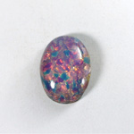 Glass Medium Dome Lampwork Cabochon - Oval 25x18MM FIRE OPAL (01003)