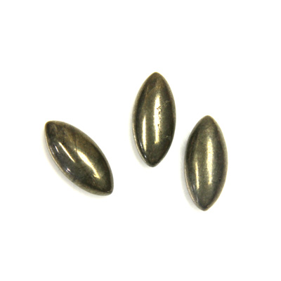 Gemstone Cabochon - Navette 15x7MM PYRITE