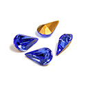 Swarovski Crystal Foiled Point Back Tin Table Cut (TTC) Fancy Stone - Pear 10x6MM SAPPHIRE