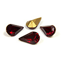 Swarovski Crystal Foiled Point Back Tin Table Cut (TTC) Fancy Stone - Pear 10x6MM SIAM RUBY