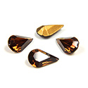 Swarovski Crystal Foiled Point Back Tin Table Cut (TTC) Fancy Stone - Pear 10x6MM SMOKE TOPAZ