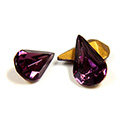 Swarovski Crystal Foiled Point Back Tin Table Cut (TTC) Fancy Stone - Pear 13x7.8MM AMETHYST