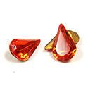 Swarovski Crystal Foiled Point Back Tin Table Cut (TTC) Fancy Stone - Pear 13x7.8MM HYACINTH