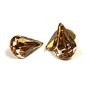 Swarovski Crystal Foiled Point Back Tin Table Cut (TTC) Fancy Stone - Pear 13x7.8MM LIGHT COLORADO TOPAZ