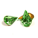 Swarovski Crystal Foiled Point Back Tin Table Cut (TTC) Fancy Stone - Pear 13x7.8MM PERIDOT