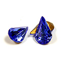 Swarovski Crystal Foiled Point Back Tin Table Cut (TTC) Fancy Stone - Pear 13x7.8MM SAPPHIRE