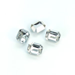 Plastic Point Back Foiled Stone - Cushion Octagon 10x8MM CRYSTAL