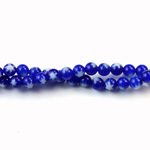 Glass Millefiori Bead - Round 04MM BLUE WHITE (07)