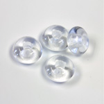 Czech Pressed Glass Bead - Round Rondelle Pony 06x11MM CRYSTAL