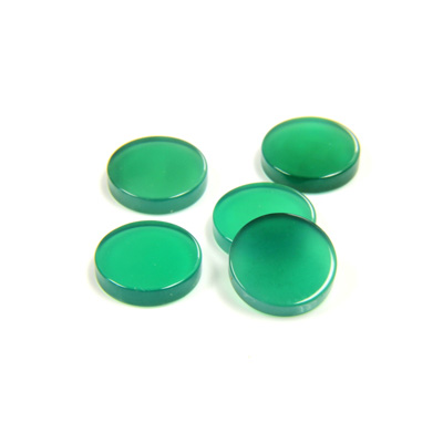 Gemstone Flat Back Flat Top Straight Side Stone - Round 09MM CHRYSOPHRASE