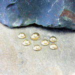 Metalized Plastic Flat Back Cabochon - Round 05MM GOLD