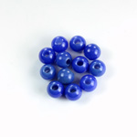 Gemstone Bead - Smooth Round 2.5MM Diameter Hole 07MM DYED BLUE AGATE