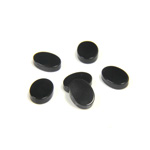 Gemstone Flat Back Flat Top Straight Side Stone - Oval 08x6MM BLACK ONYX