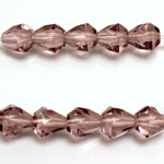 Czech Glass Fire Polish Japanese Cut Bead 9x8MM LIGHT AMETHYST