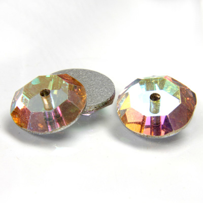 Preciosa Crystal Flat Back Sew-On Stone - Loch Rose 8 Facet 06MM CRYSTAL AB
