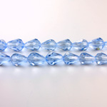 Chinese Cut Crystal Bead - Pear 09x5MM LIGHT SAPPHIRE