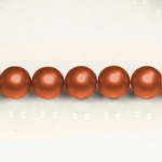 Czech Glass Pearl Bead - Round 04MM MATTE DARK COPPER 85322