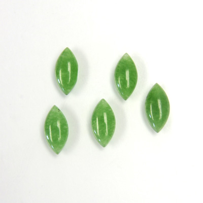 Gemstone Flat Back Cabochon - Navette 10x5MM QUARTZ DYED #23 TAIWAN JADE