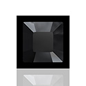 Swarovski Crystal Point Back Fancy Stone - Square 03MM JET Unfoiled