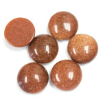 Man-made Cabochon - Round 13MM BROWN GOLDSTONE