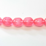Plastic Bead - Perrier Effect Smooth Oval 20x17MM PERRIER SALMON