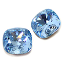 Swarovski Crystal Point Back Fancy Stone -Antique Square 14MM AQUAMARINE