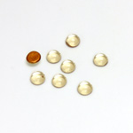 Glass Medium Dome Foiled Cabochon - Round 05MM JONQUIL