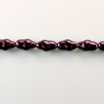 Czech Glass Pearl Bead - Baroque Oblong 13x7 AMETHYST 70979