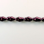 Czech Glass Pearl Bead - Baroque Oblong 13x7 AMETHYST 70979