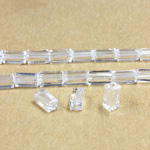 Chinese Cut Crystal Bead - Rectangle 06.5x3.5MM CRYSTAL