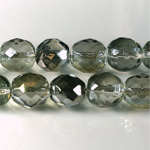 Czech Glass Fire Polish Bead - Round 12MM 1/2 Coated VALENTINITE