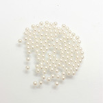 Plastic Pearl No-Hole Ball 02MM SNOW WHITE