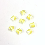 Fiber-Optic Cabochon - Pyramid Top 04x4MM CAT'S EYE YELLOW