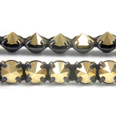 Preciosa Metal Spike Banding 1 Row - Round 19SS AURUM/BLACK