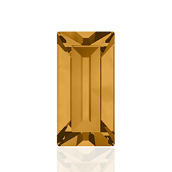 Swarovski Crystal Point Back Fancy Stone - Baguette 4x2MM TOPAZ