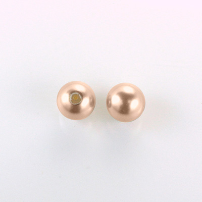Czech Glass Pearl 1-Hole Ball - 10MM LT ROSE 70424