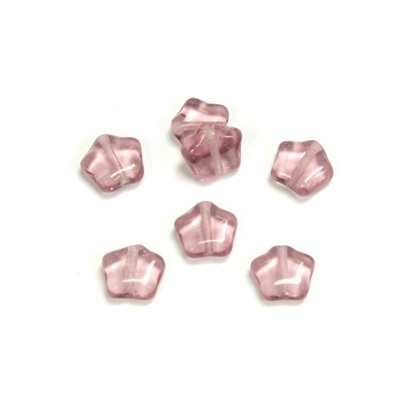 Czech Pressed Glass Bead - Star 08MM LT AMETHYST