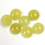 Gemstone Flat Back Cabochon - Round 11MM QUARTZ DYED #41 OLIVE