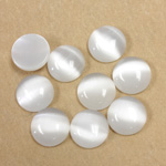 Fiber-Optic Cabochon - Round 09MM CAT'S EYE WHITE