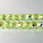Czech Glass Fire Polish Bead - Round 08MM JONQUIL AB
