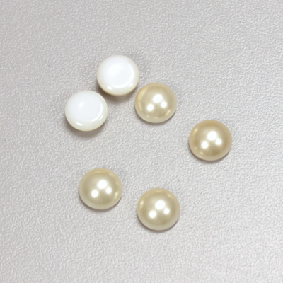 Glass Medium Dome Cabochon Pearl Spray Finish - Round 08MM KISKA