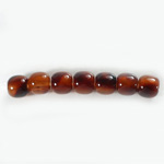 Plastic  Bead - Mixed Color Smooth Barrel Round 07MM TOKYO TORTOISE