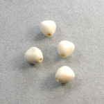 Plastic Bead - Opaque Color Baroque 10x9MM MATTE IVORY