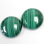 Gemstone Cabochon - Round 25MM MALACHITE