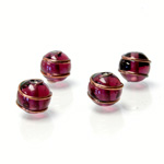 Czech Glass Lampwork Bead - Round 10MM COPPER WRAP AMETHYST
