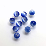 Fiber-Optic 1-Hole Ball - 06MM CAT'S EYE LT BLUE