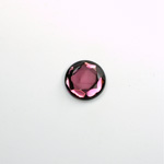 Glass Flat Back Rose Cut Fancy Foiled Stone - Round  09MM AMETHYST