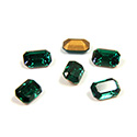 Swarovski Crystal Foiled Point Back Tin Table Cut (TTC) Fancy Stone - Cushion Octagon 06x4MM EMERALD